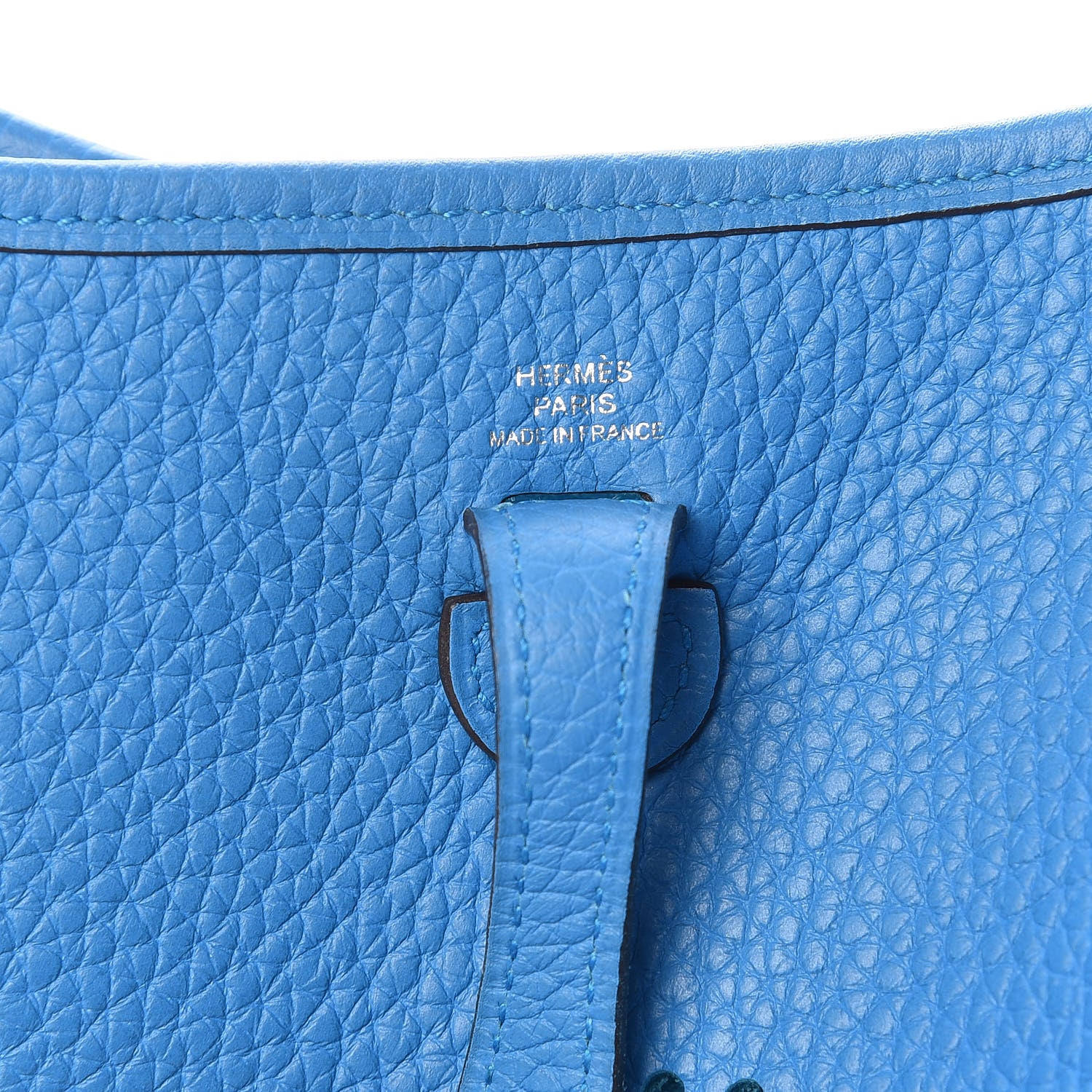 Hermes Taurillon Clemence Evelyne TPM Bleu Zanzibar 6 of 9