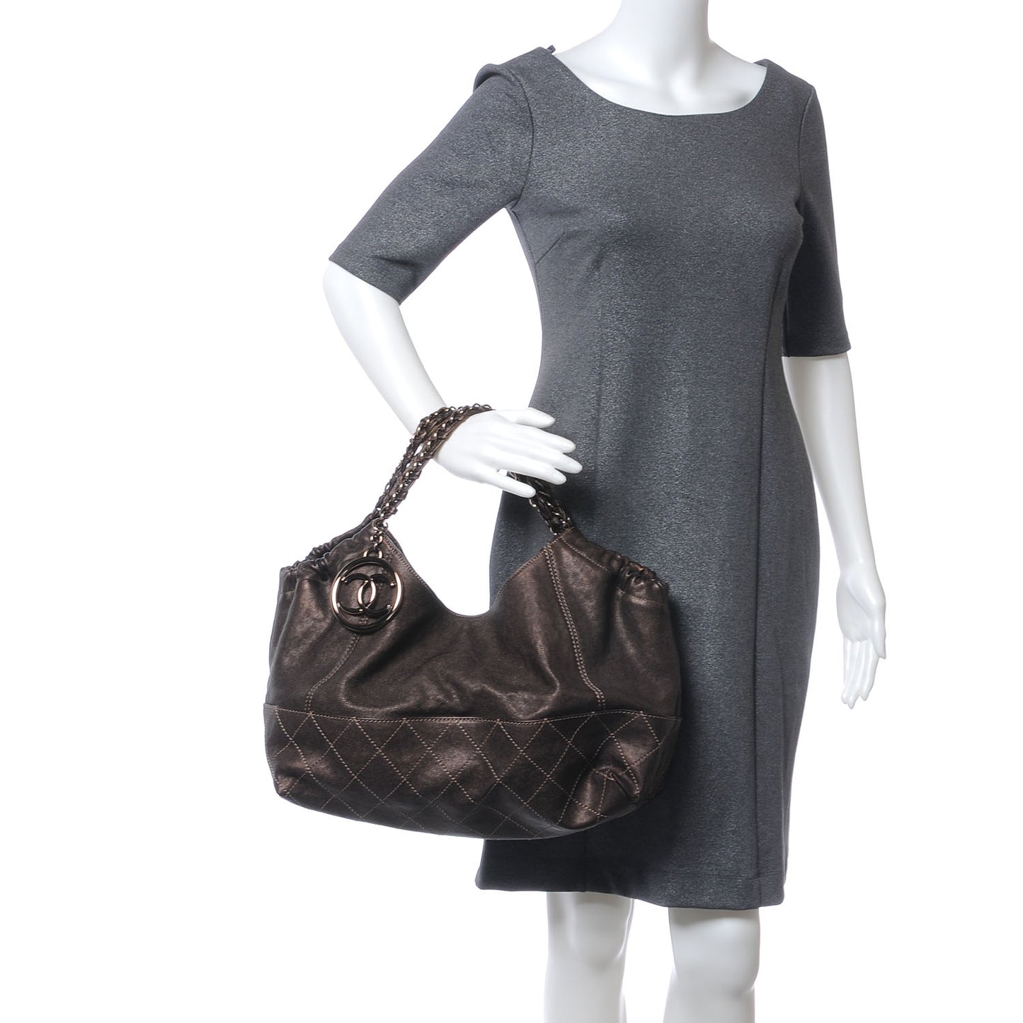 Leather Baby Coco Cabas Bronze