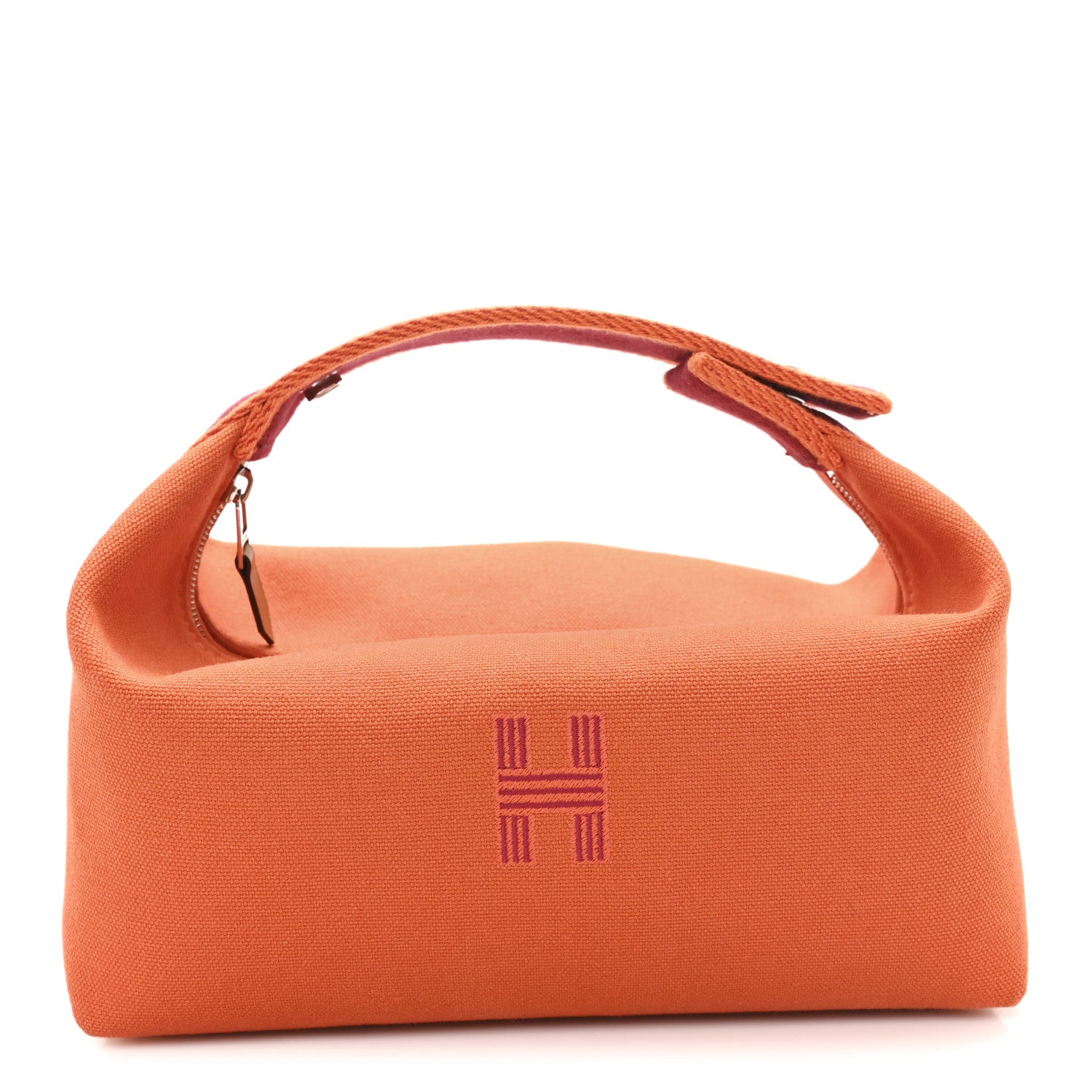 Hermes Canvas Small Bride-A-Brac Pouch Orange Feu 1 of 6