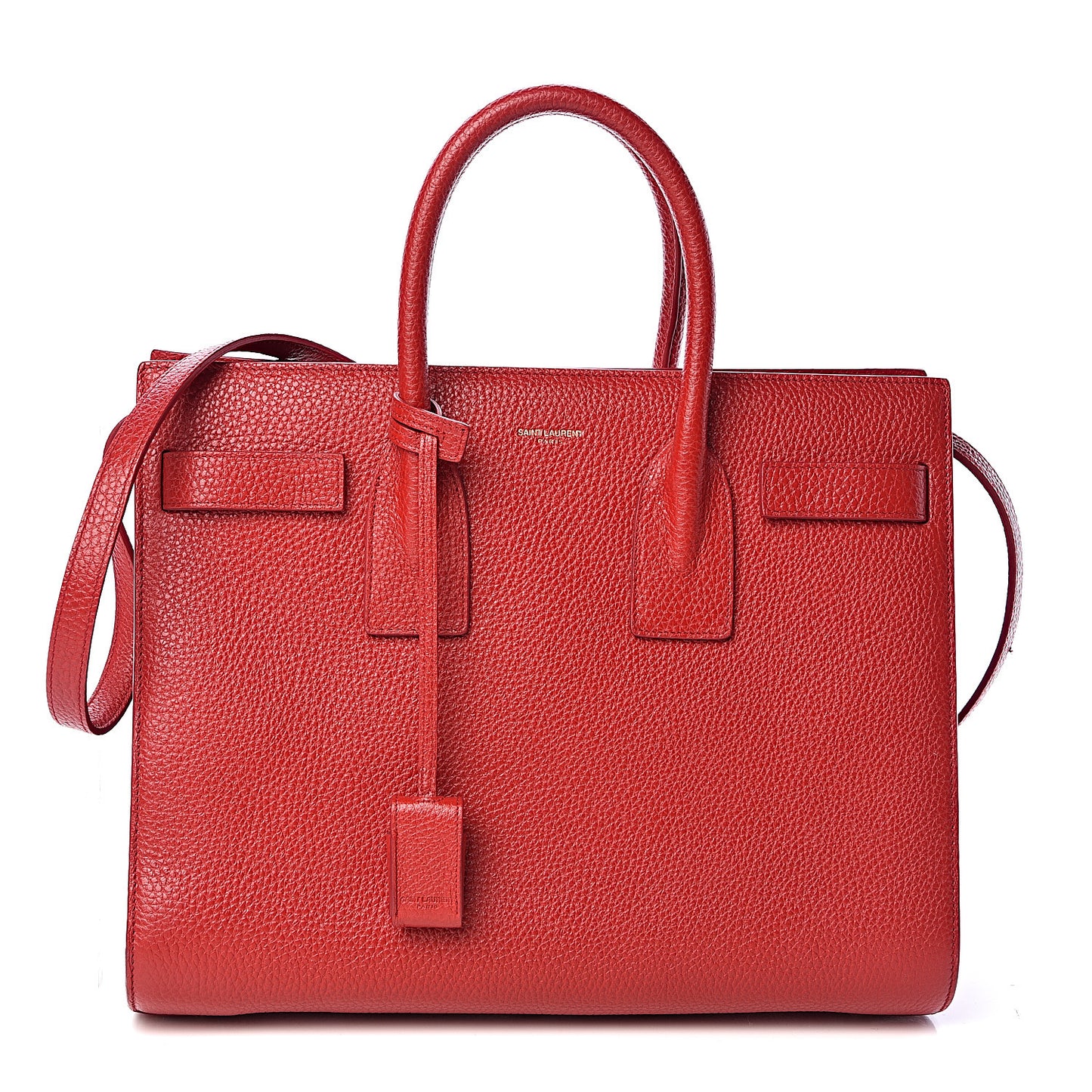 Grained Calfskin Small Sac De Jour Lipstick Red