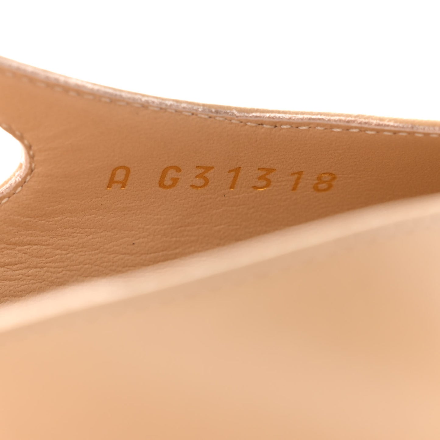 Goatskin Grosgrain Cap Toe CC Slingback Pumps 36.5 Beige Black