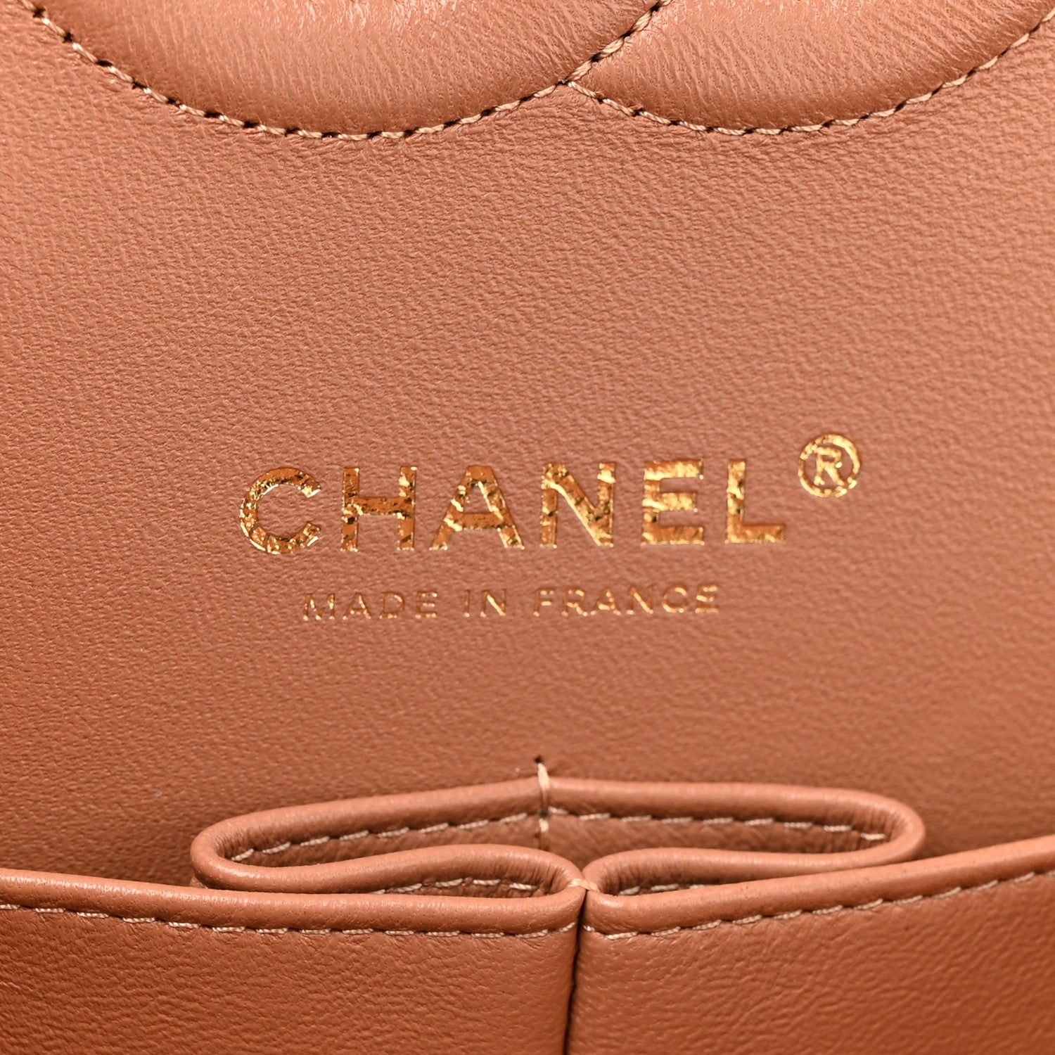 Chanel Lambskin Quilted Medium Double Flap Brown 6 of 10