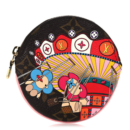 Louis Vuitton Monogram 2020 Christmas Animation Swing Ride Round Coin Purse Pink Poppy 1 of 8