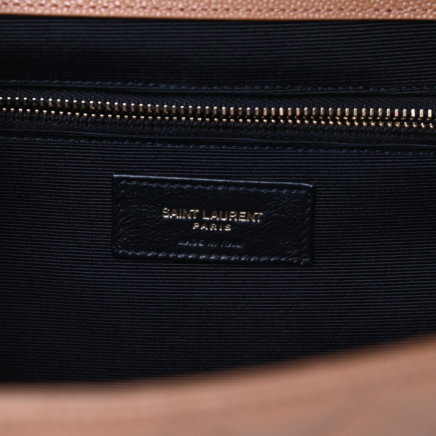 Grain De Poudre Textured Mixed Matelasse Triquilt Large Monogram Satchel Dune