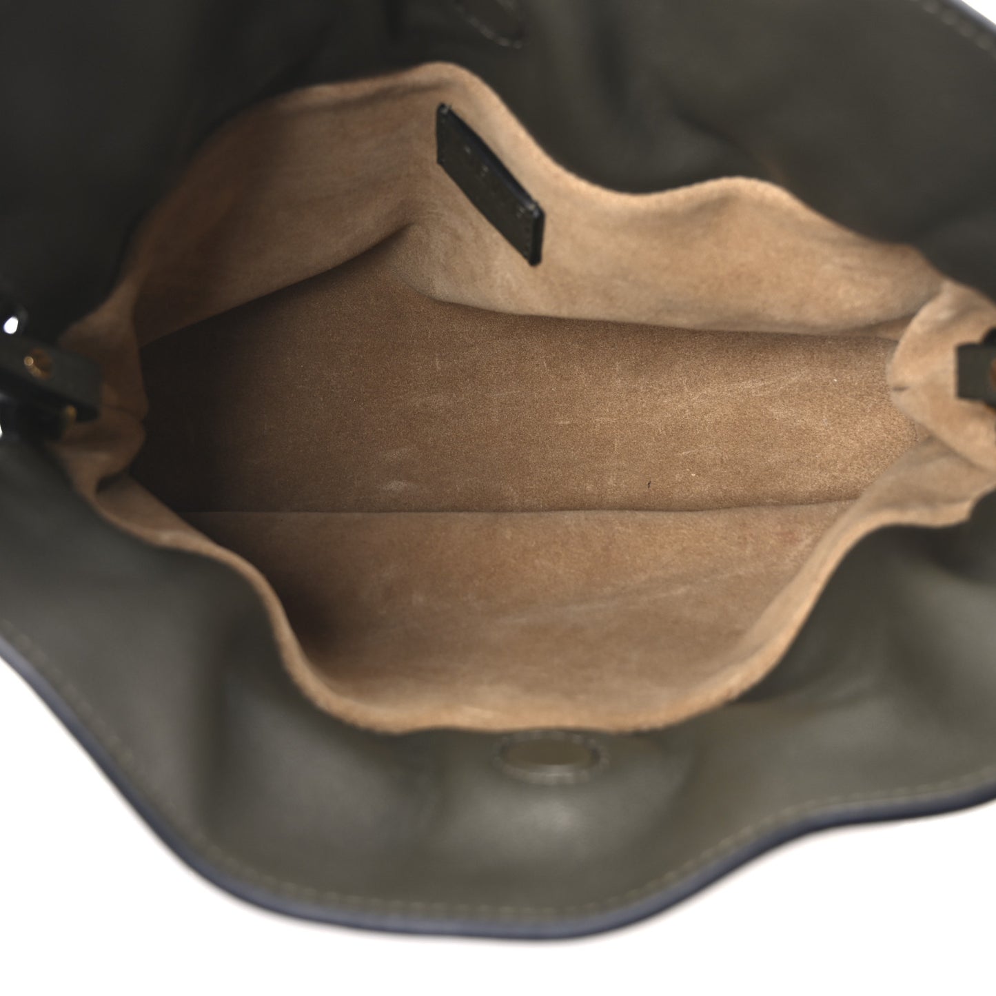 Calfskin Mini Flamenco Knot Clutch Dark Khaki