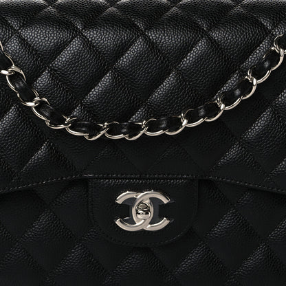 Chanel Caviar Quilted Jumbo Double Flap Black 8 of 10