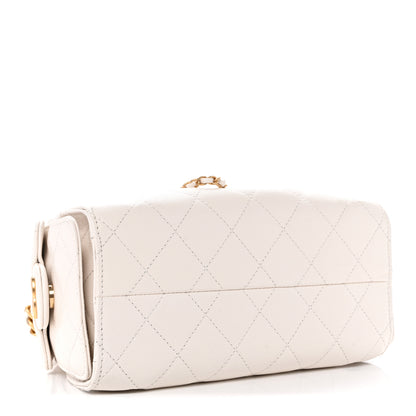 Chanel Caviar Quilted Mini Chanel 25 Handbag White 4 of 10