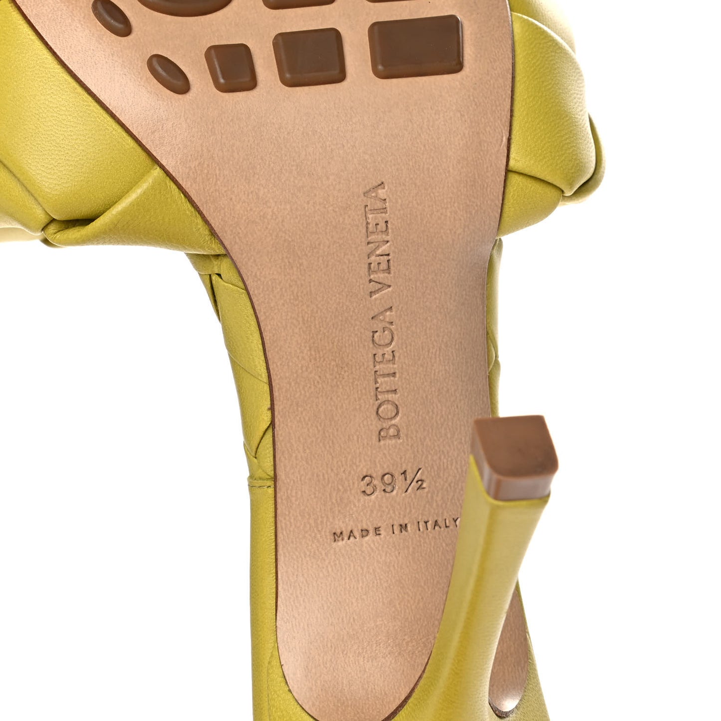 Nappa Maxi Intrecciato Lido 90mm Mule Sandals 38 Acid