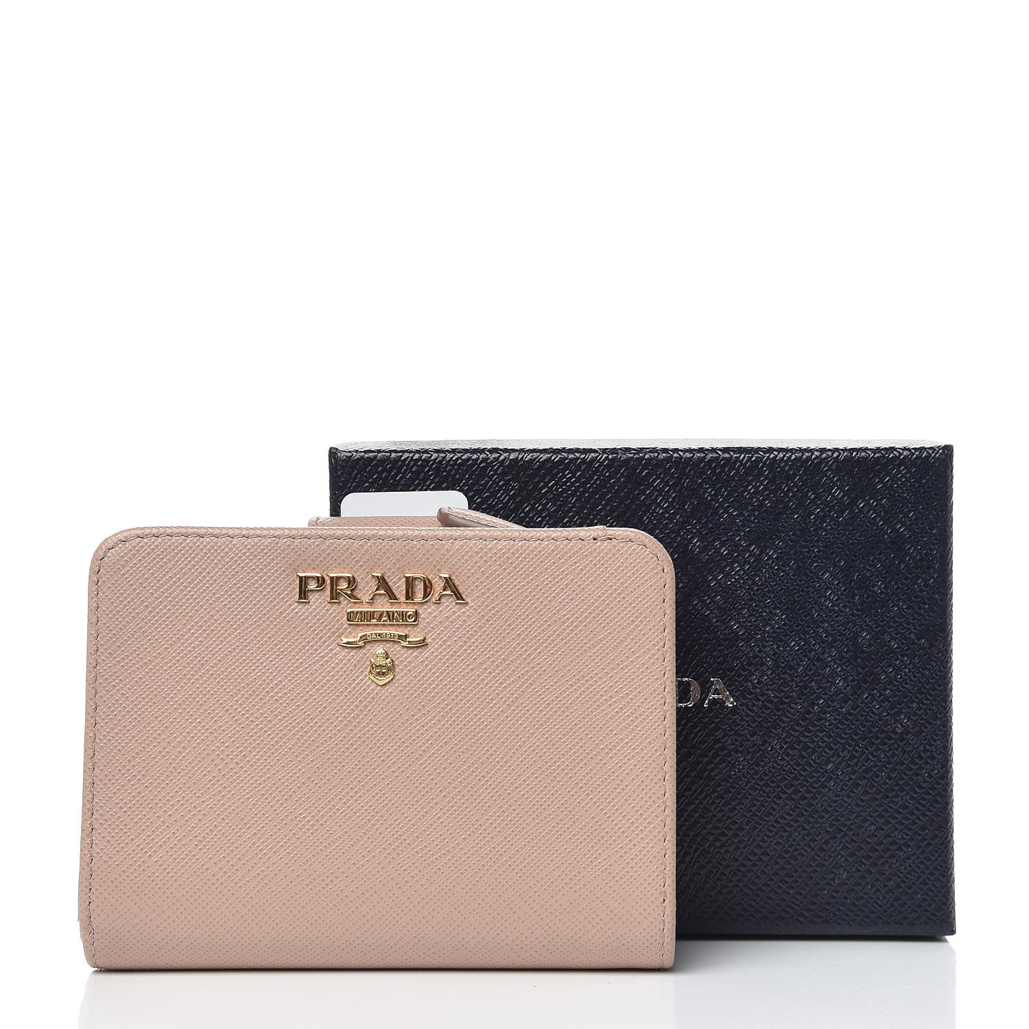 Prada Saffiano Metal Compact Wallet Cipria 9 of 9