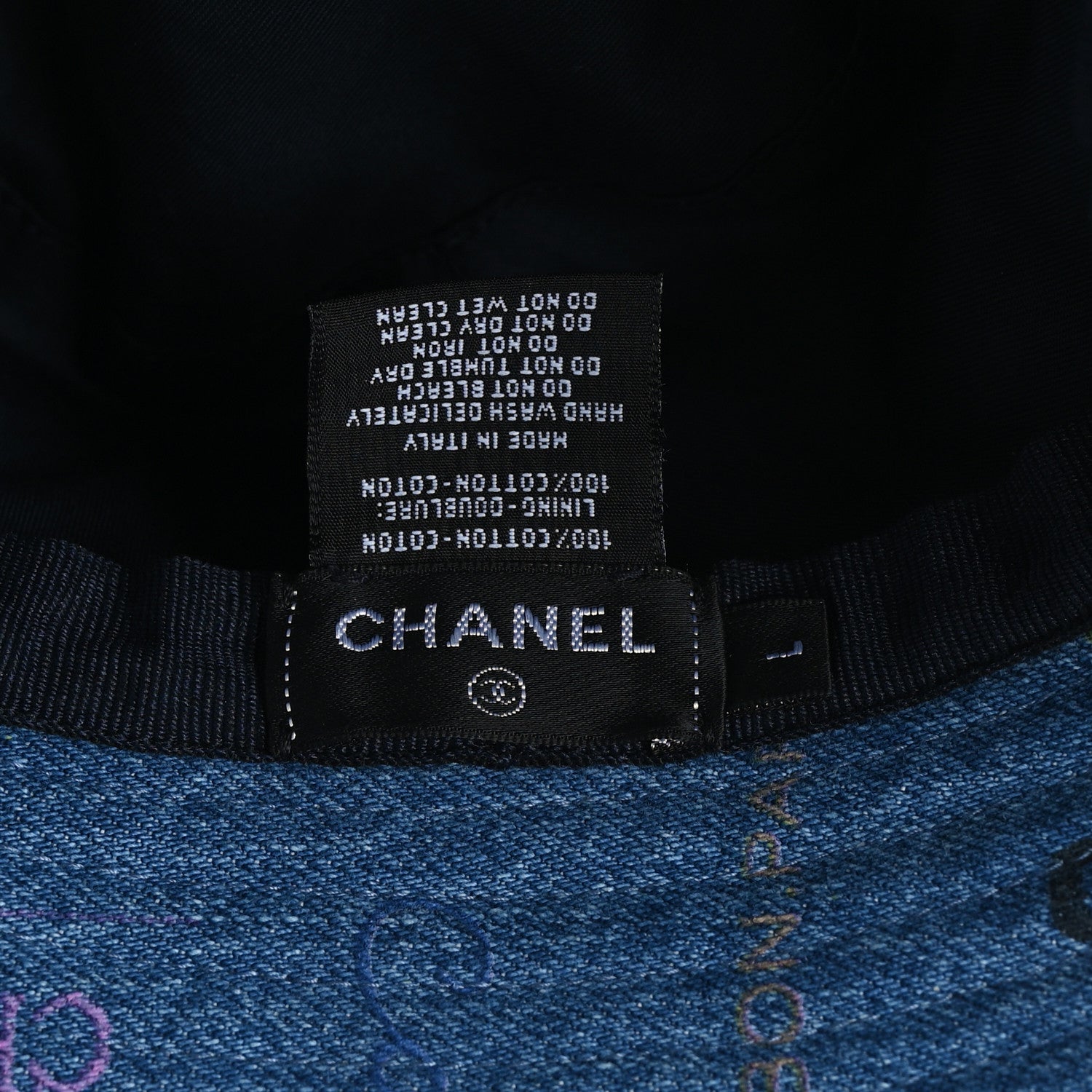 Chanel Denim Mood Cloche Bucket Hat L Blue 7 of 7