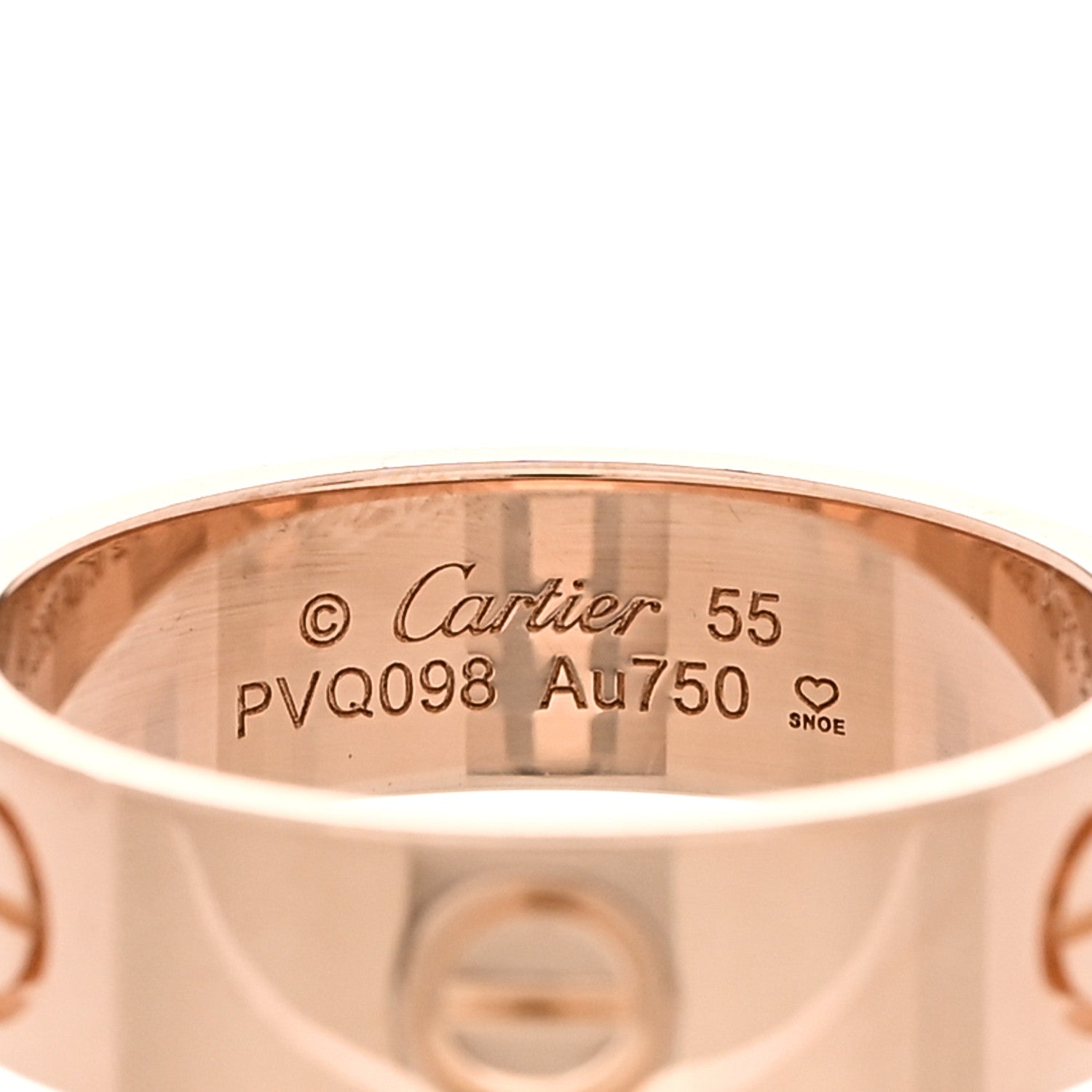 Cartier 18K Pink Gold 5.5mm LOVE Ring 55 7.25 4 of 5