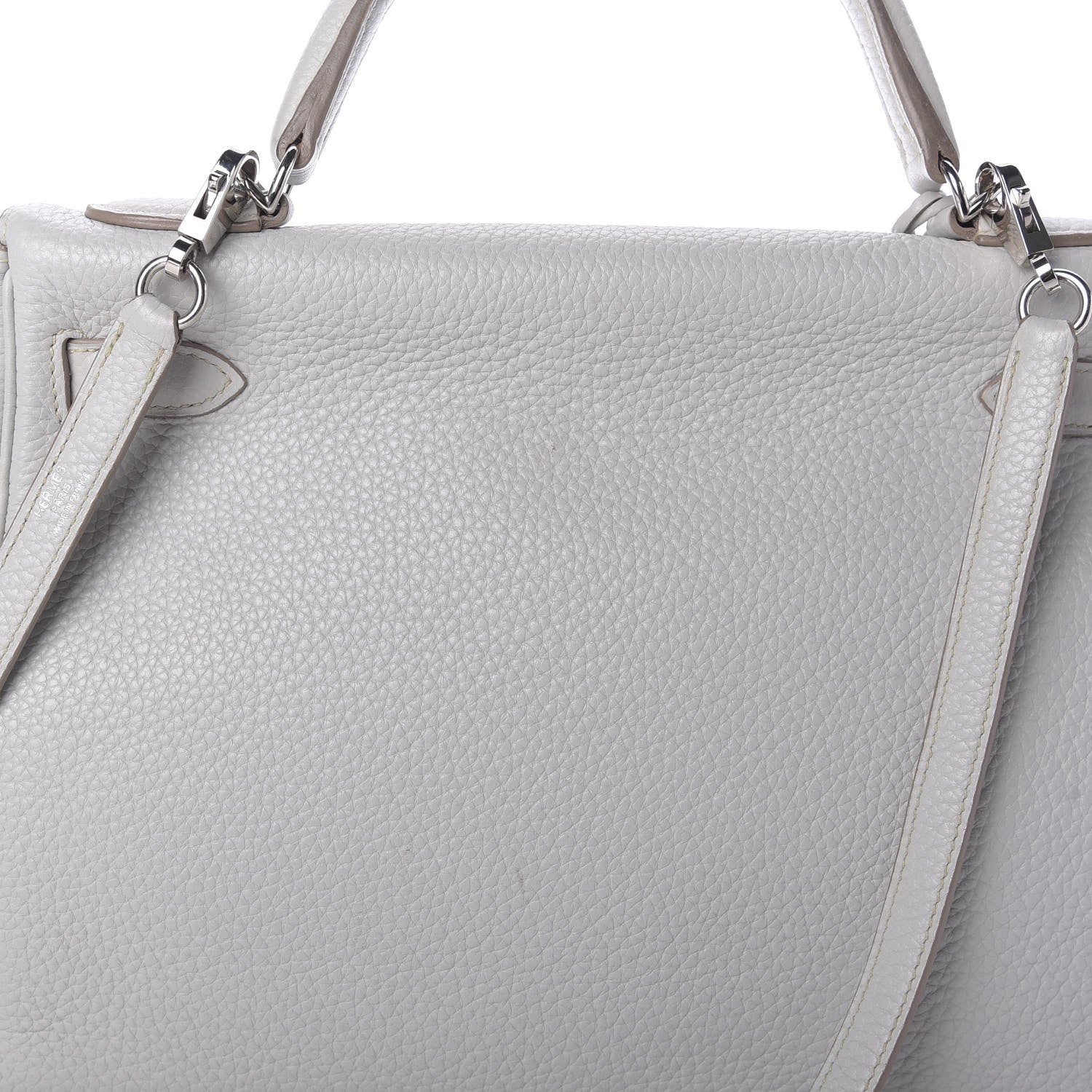 Hermes Taurillon Clemence Kelly Retourne 32 Gris Perle 13 of 13