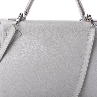 Hermes Taurillon Clemence Kelly Retourne 32 Gris Perle 13 of 13