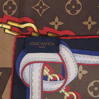 Louis Vuitton Silk Tribute To Square Scarf Brown 2 of 3