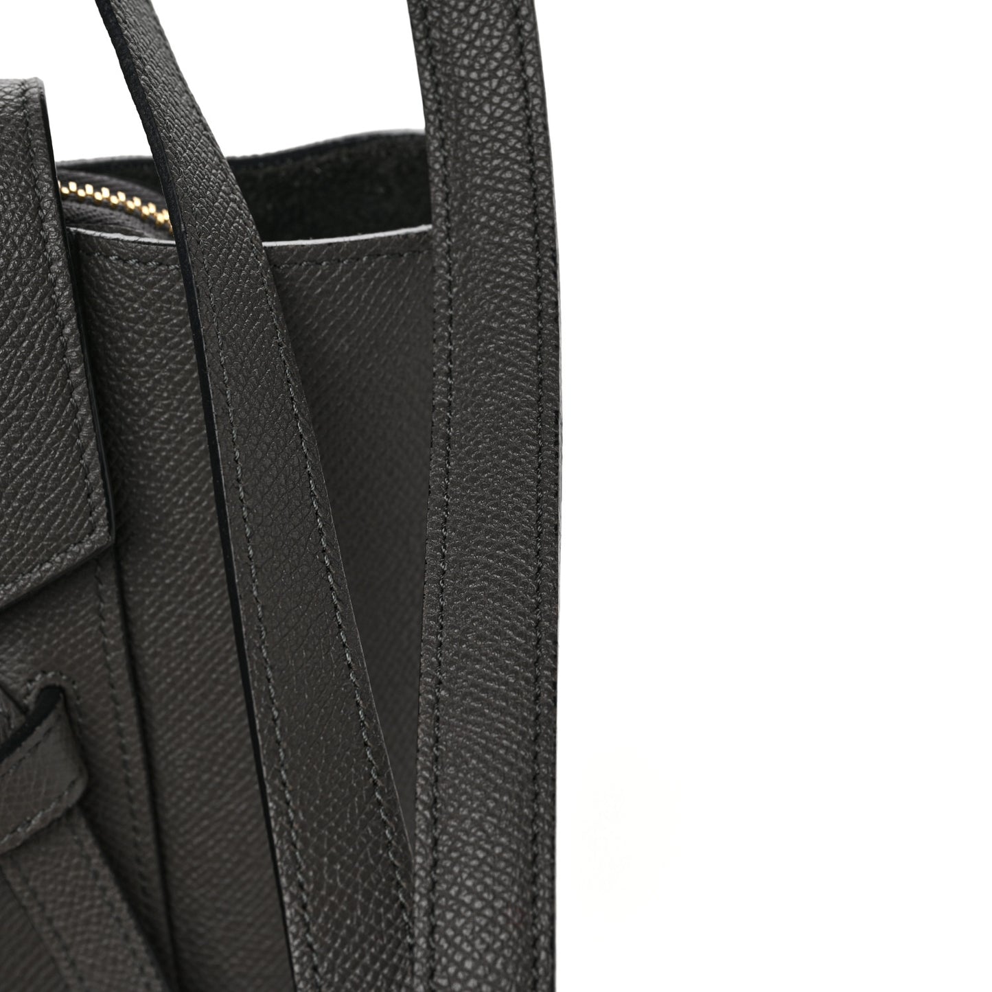 Grained Calfskin Mini Belt Bag Grey