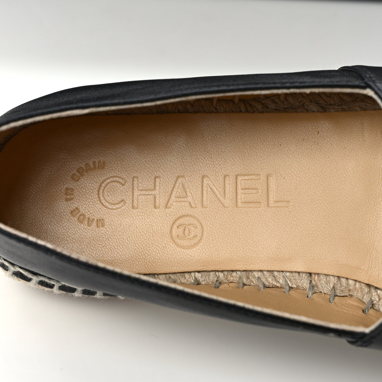 Lambskin CC Espadrilles 35 Black