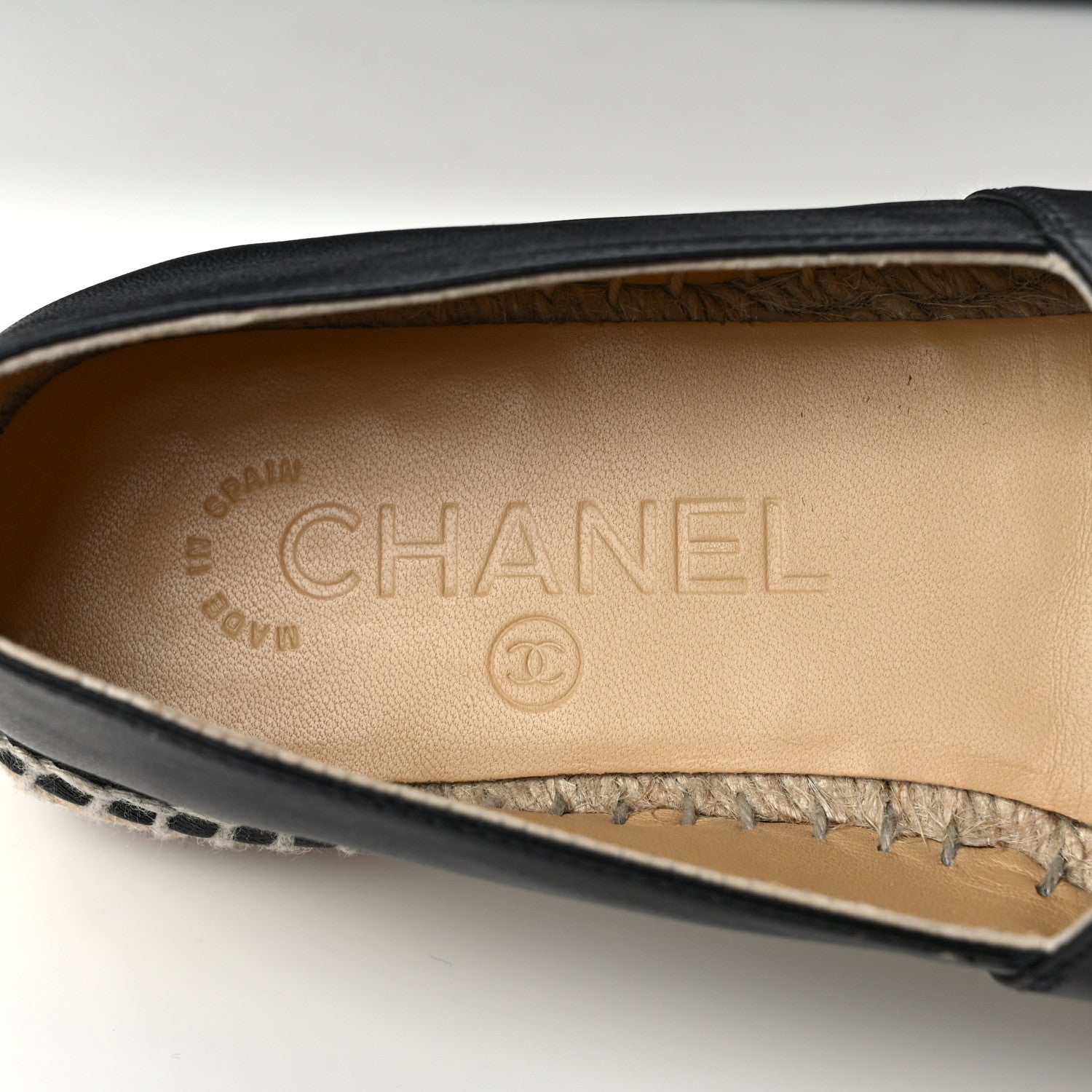 Chanel Lambskin CC Espadrilles 35 Black 7 of 9