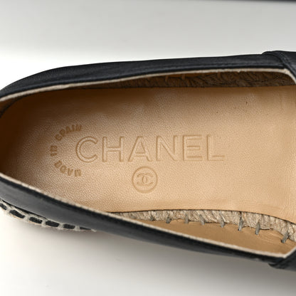 Chanel Lambskin CC Espadrilles 35 Black 7 of 9