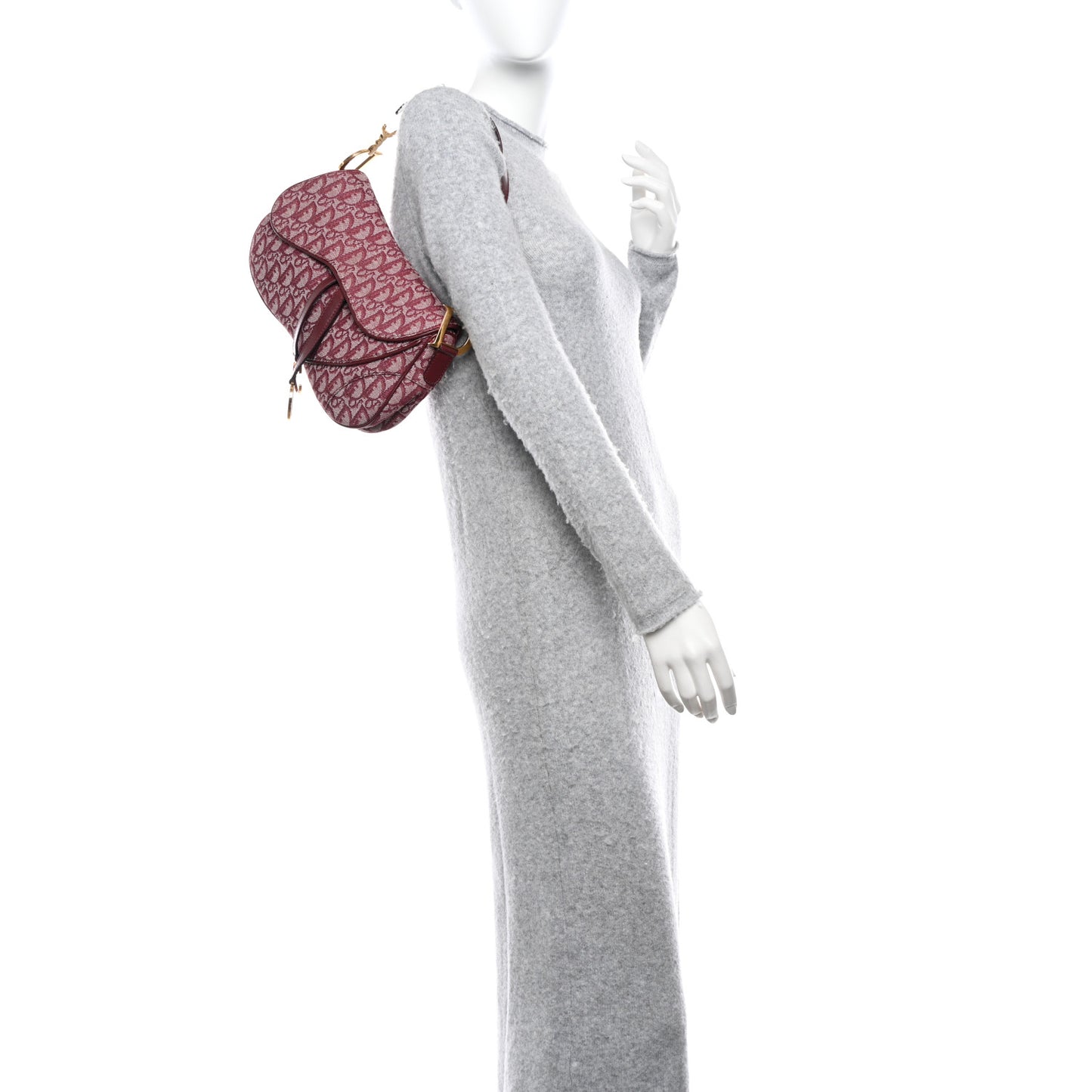 Monogram Double Saddle Bag Burgundy