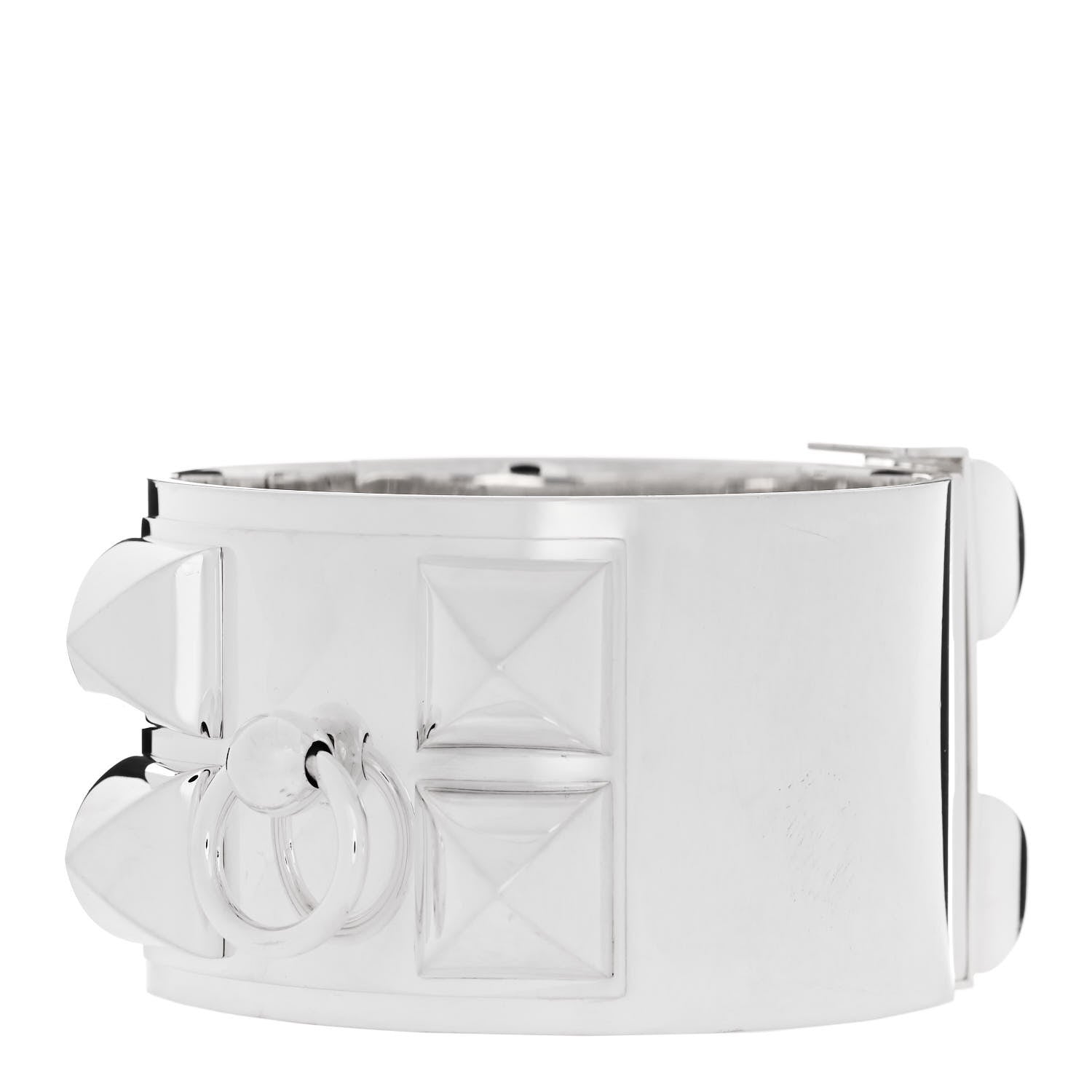 Hermes Sterling Silver Collier De Chien Bracelet XL 1 of 4