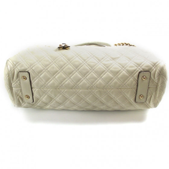 Quilted Leather Stam Bag White