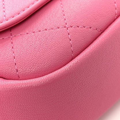 Chanel Goatskin Stitched Casual Trip Single Flap Pink 11 of 13