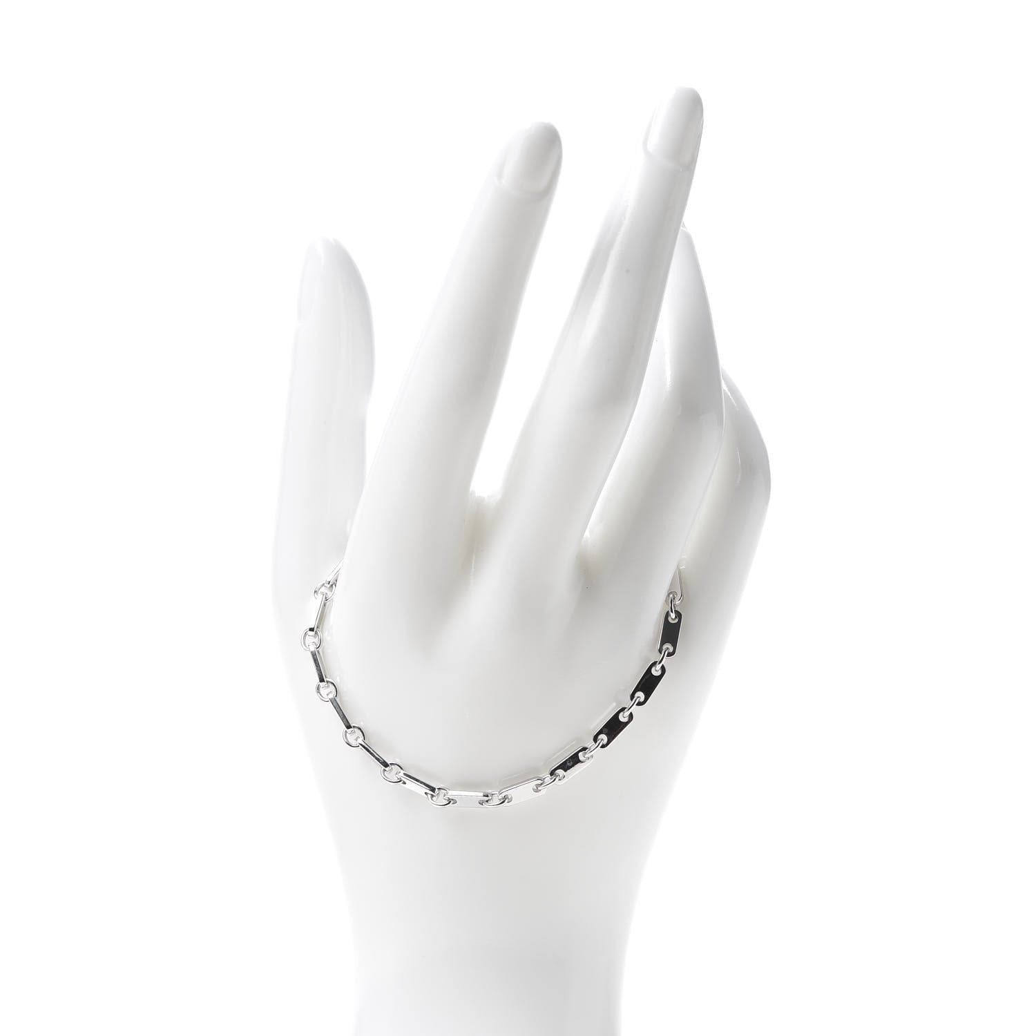 Cartier 18K White Gold 3.5mm Fidelity Link Bracelet 2 of 6