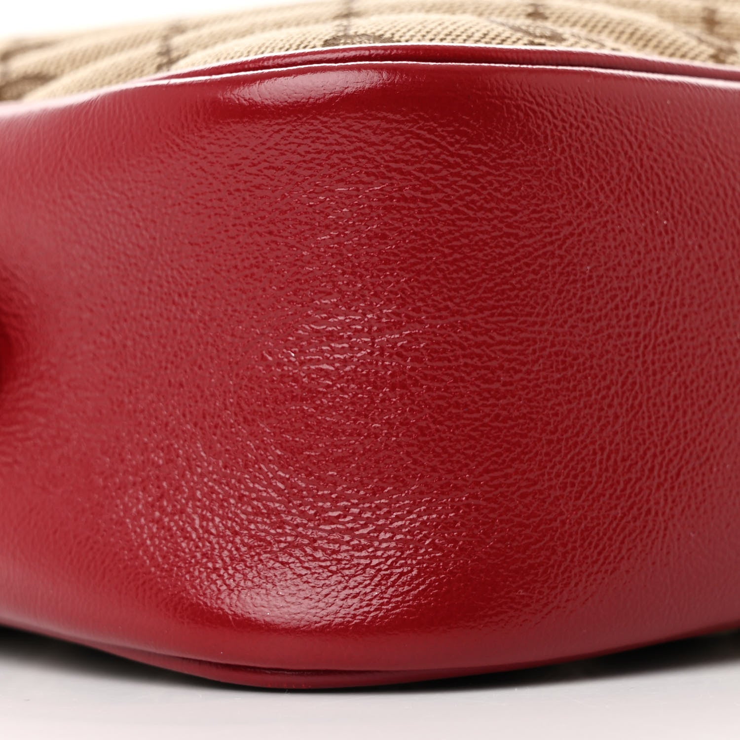 Gucci Monogram Azalea Calfskin Matelasse Diagonal Small GG Marmont Chain Shoulder Bag Beige Ebony New Cherry Red 9 of 11
