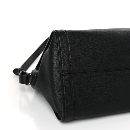 Alexander McQueen Pebbled Calfskin Small Skull Padlock Zip Around Tote Black 8 of 9