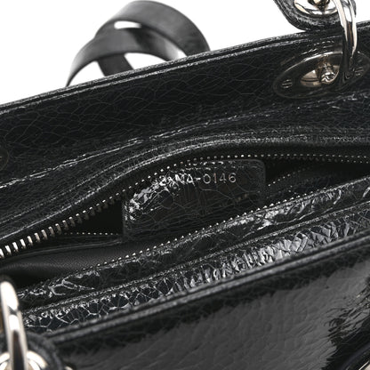 Christian Dior Ceramic Effect Deerskin Jeweled Swan Lady Dior Black 7 of 10