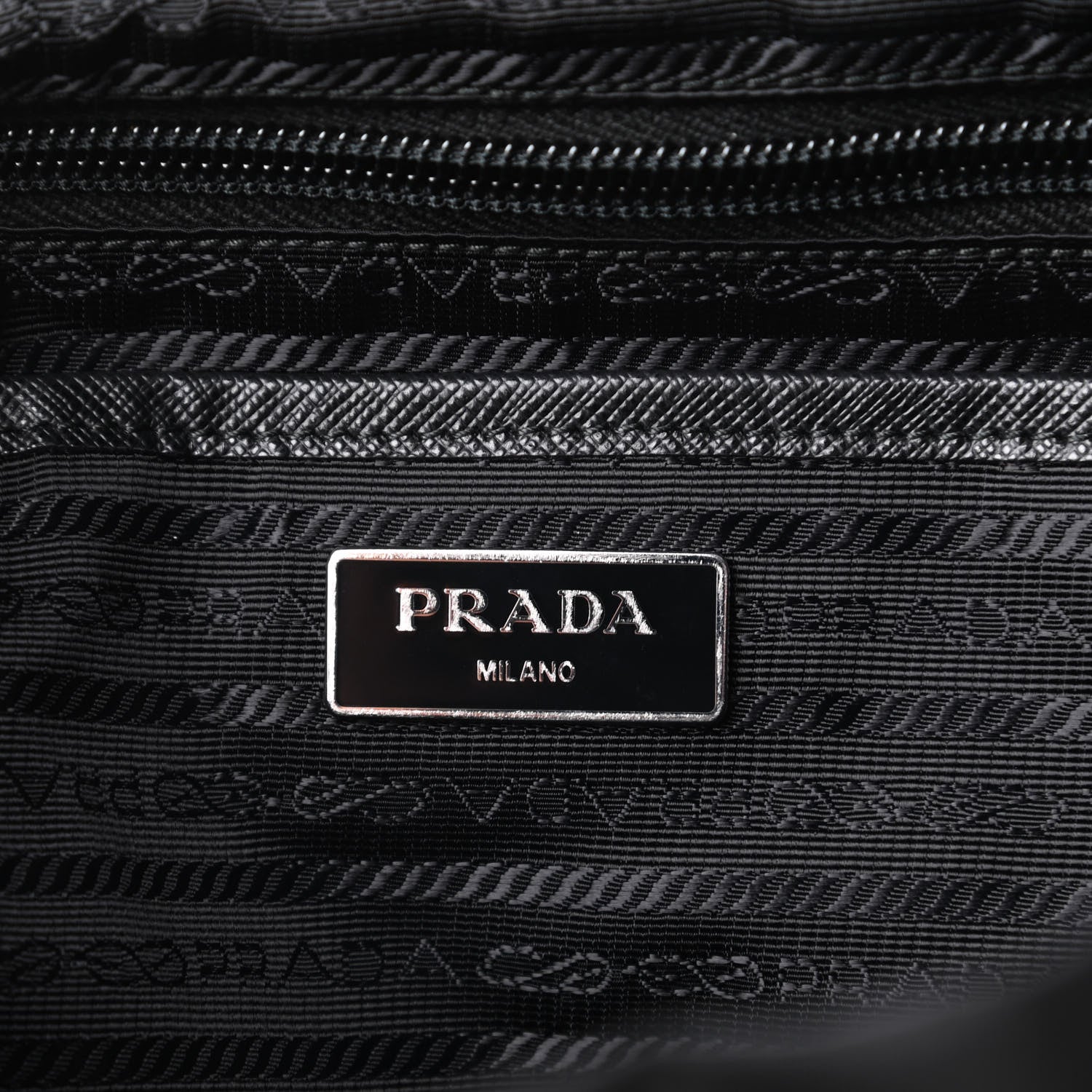 Prada Tessuto Nylon Vela Saffiano Large Backpack Black 8 of 10