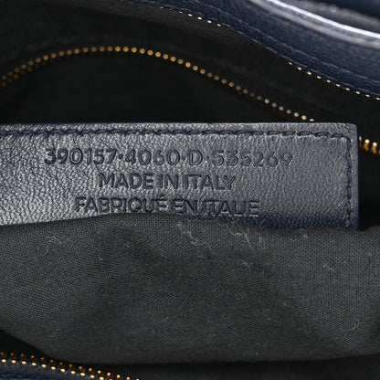 Balenciaga Chevre Gold Metallic Edge Hardware Velo Bleu Nuit Dark Sea 8 of 9