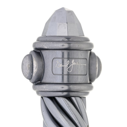 David Yurman Aluminum 10mm Cable Renaissance Bracelet Grey 4 of 5