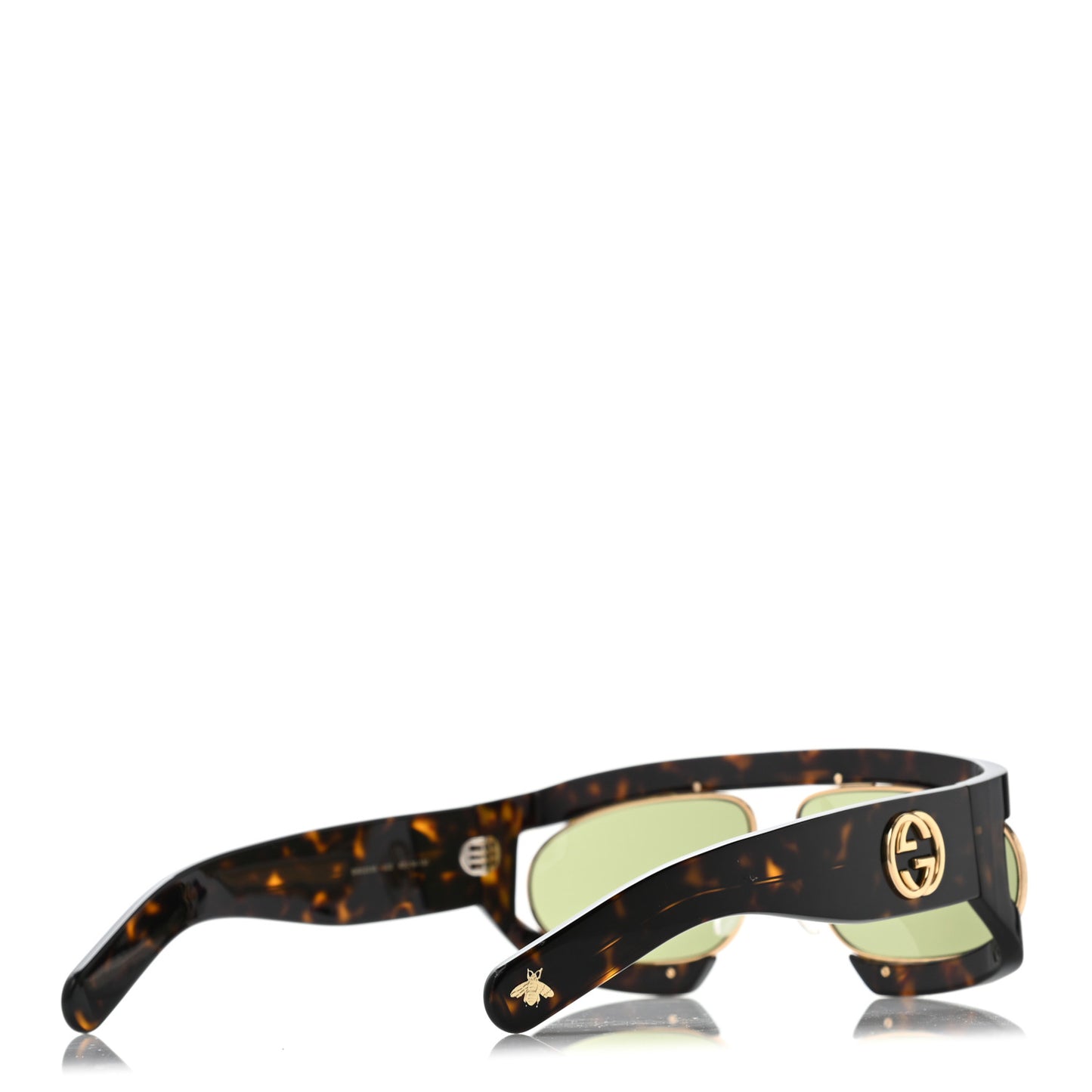 Oval Sunglasses GG0233S Tortoiseshell Gold