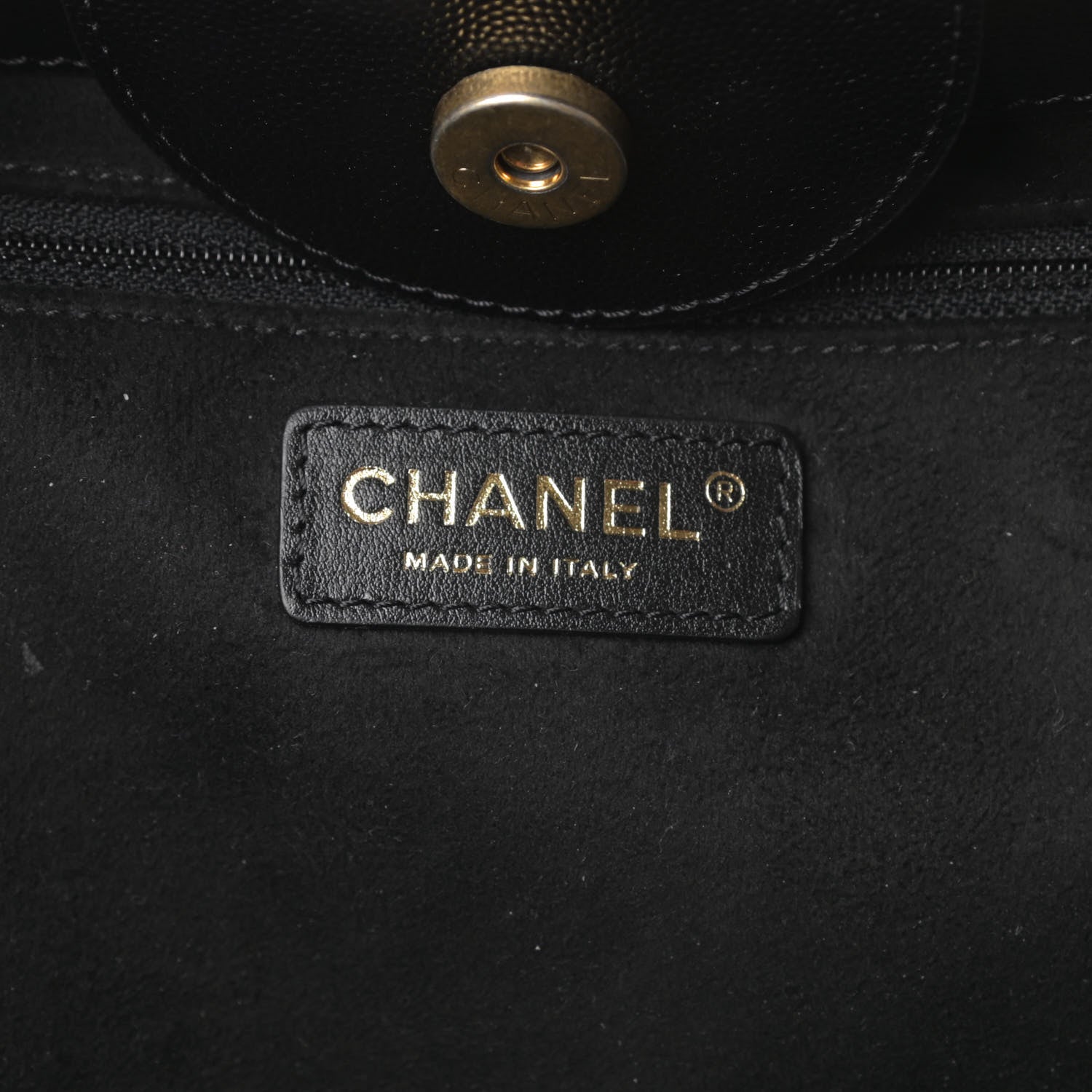 Chanel Caviar Small Studded Deauville Tote Black 6 of 10