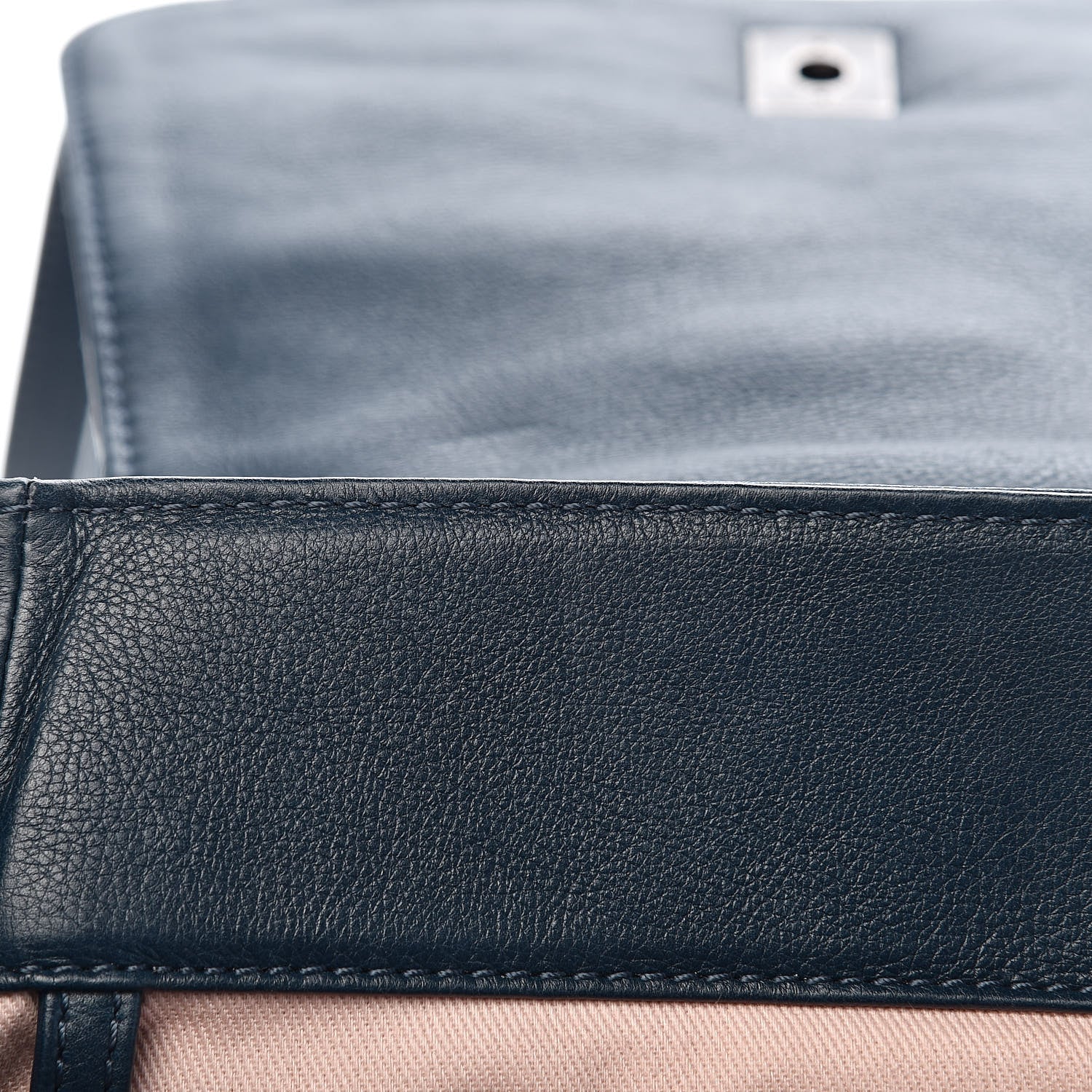 Chanel Grained Calfskin Stitched Pocket Backpack Dark Blue 8 of 12