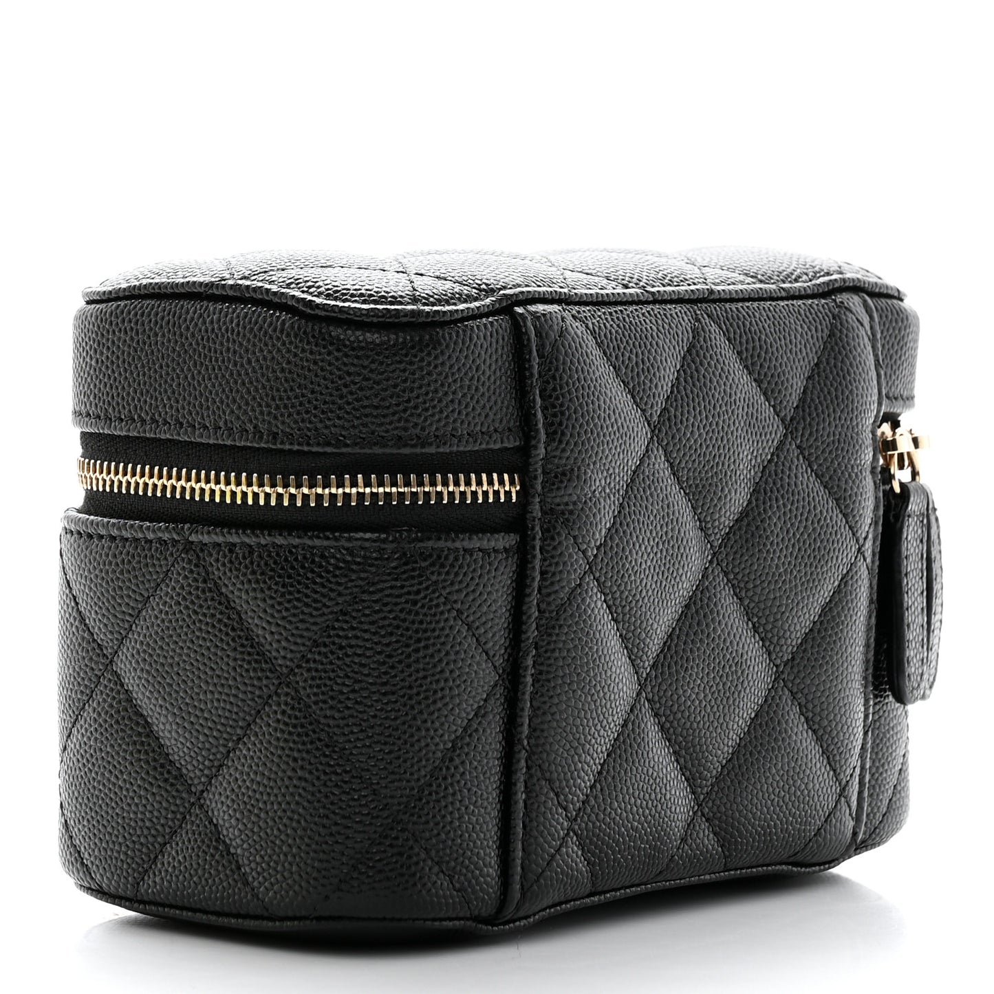 Caviar Quilted Watch Case Black