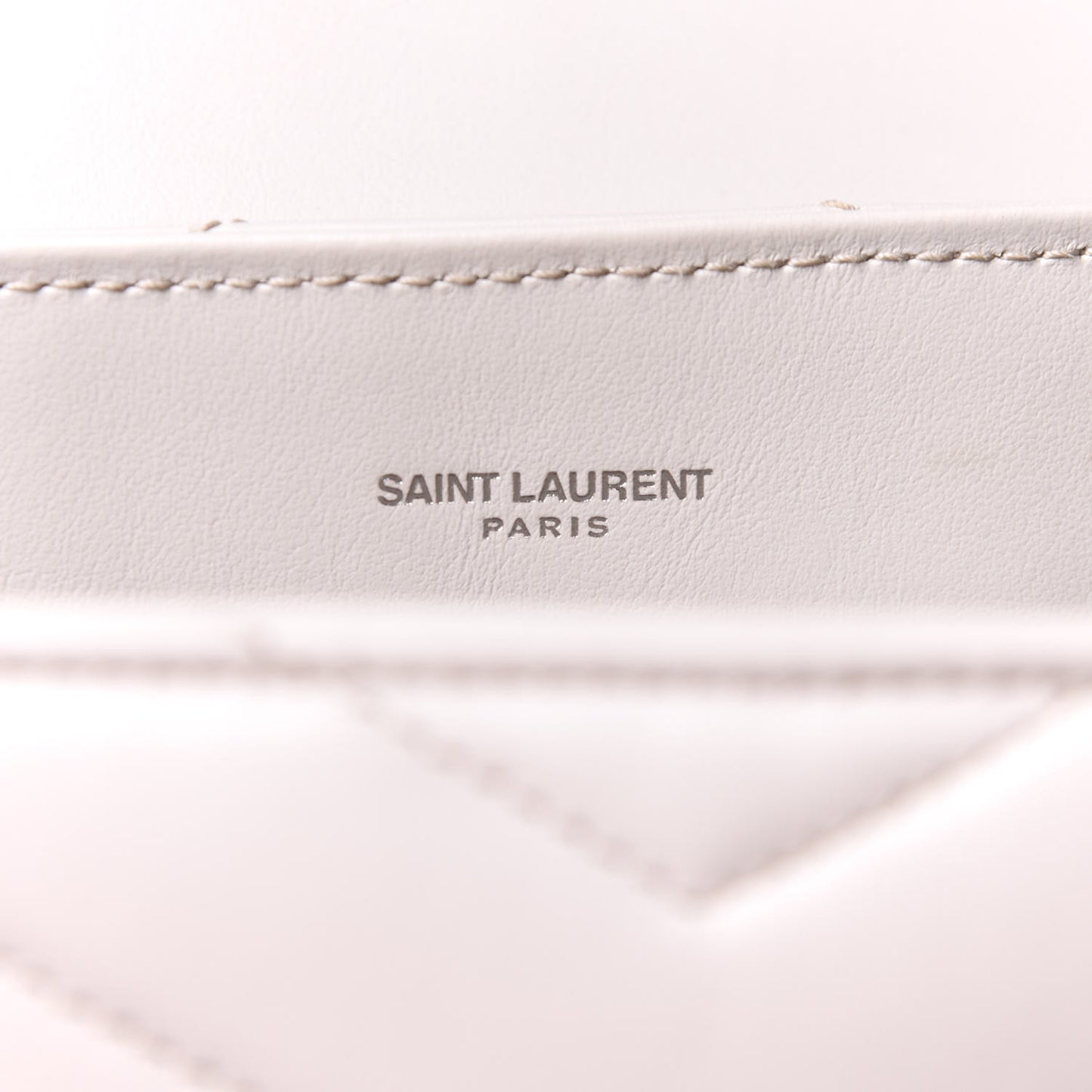 Calfskin Y Quilted Monogram Medium Loulou Chain Satchel White