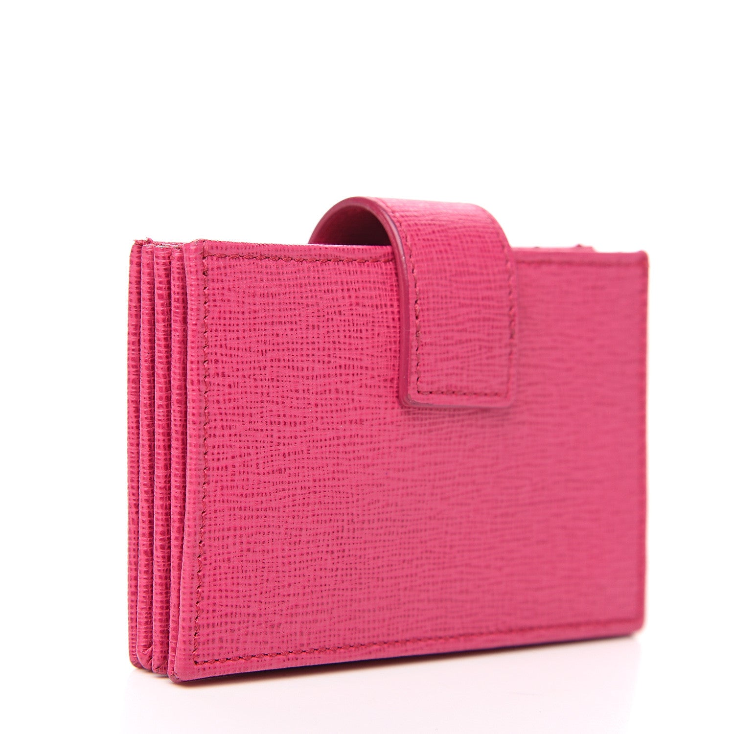 Fendi Vitello Elite Gusseted Card Holder Ciclamino 2 of 6