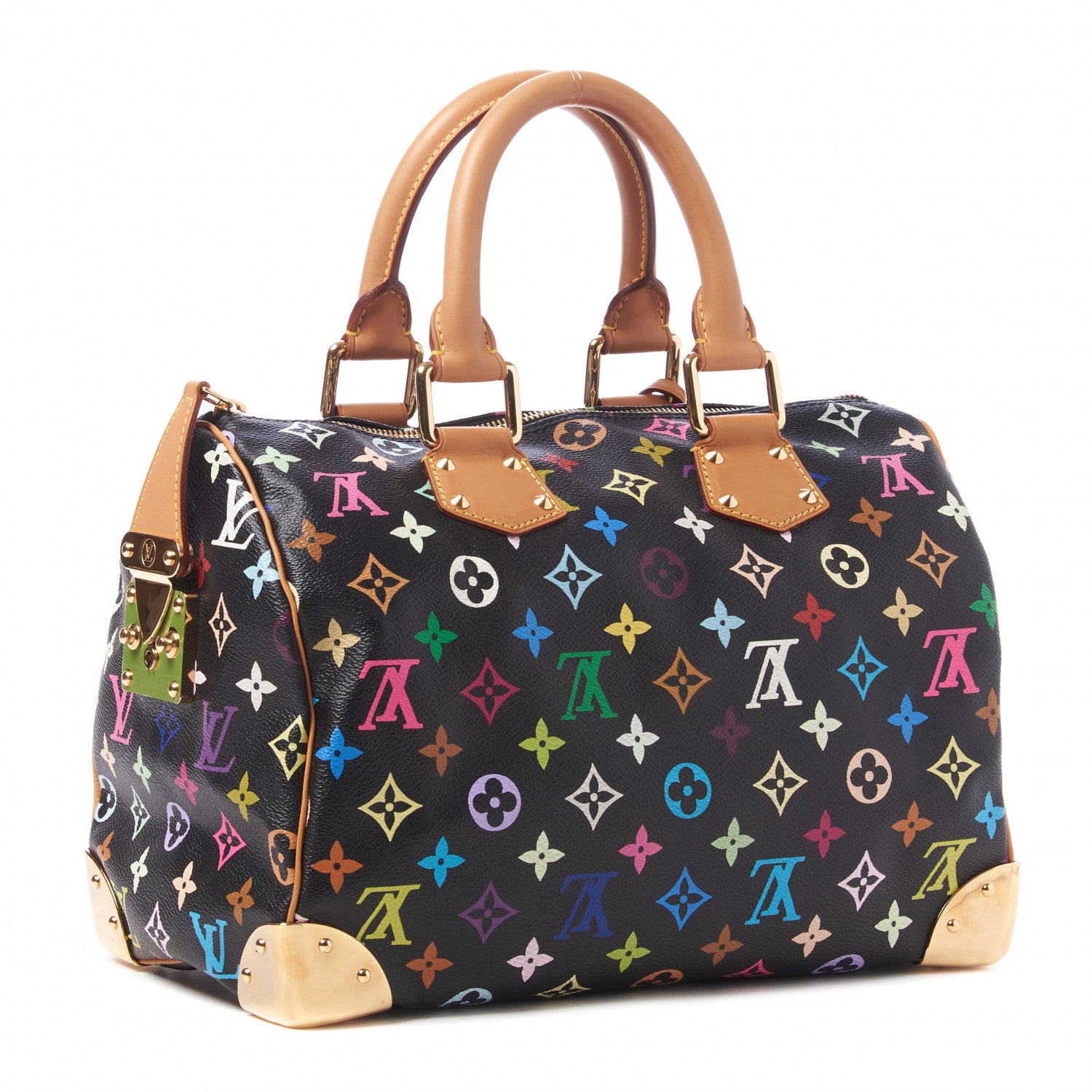 Louis Vuitton Monogram Multicolor Speedy 30 Black 3 of 7