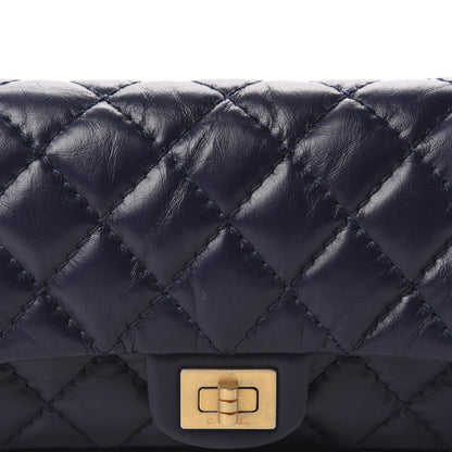 Chanel Aged Calfskin Quilted 2.55 Reissue Flap Belt Bag Clutch Navy 8 of 10