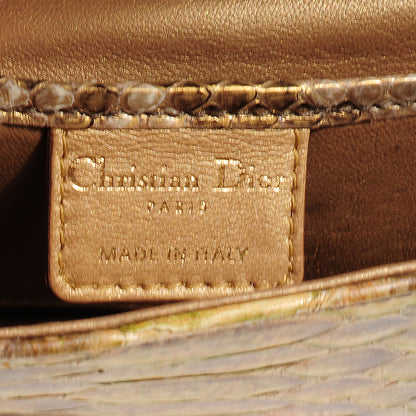 Christian Dior Python Evening Clutch Brown 6 of 7