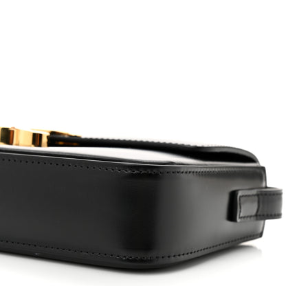 Celine Shiny Calfskin Triomphe Shoulder Bag Black 10 of 10