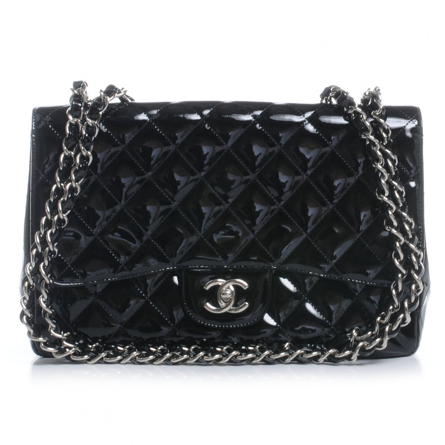 Chanel Patent Jumbo Single Flap Black 1 of 7