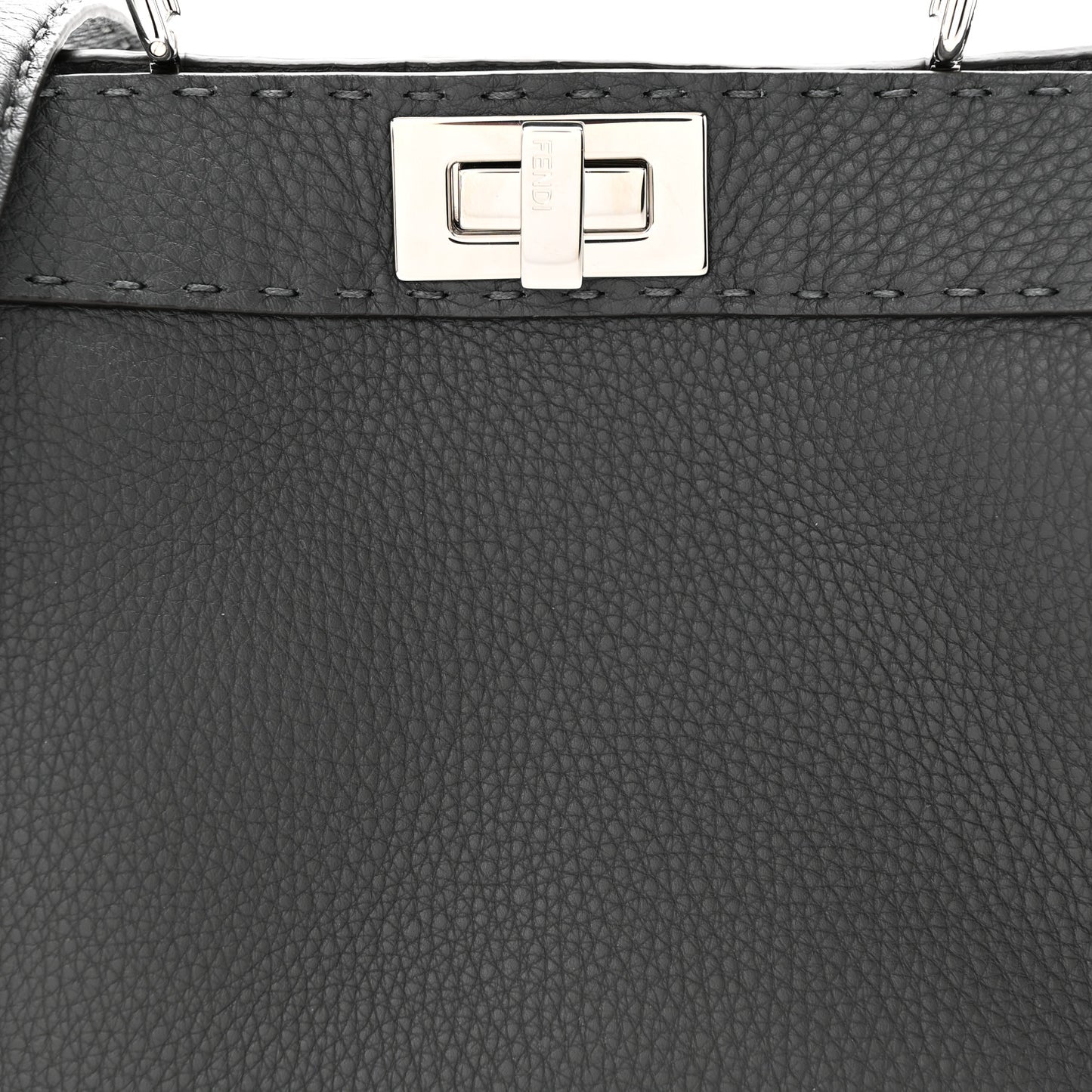 Cuoio Romano Selleria Chamois Small Peekaboo I SEE U Satchel Asfalto Camelia
