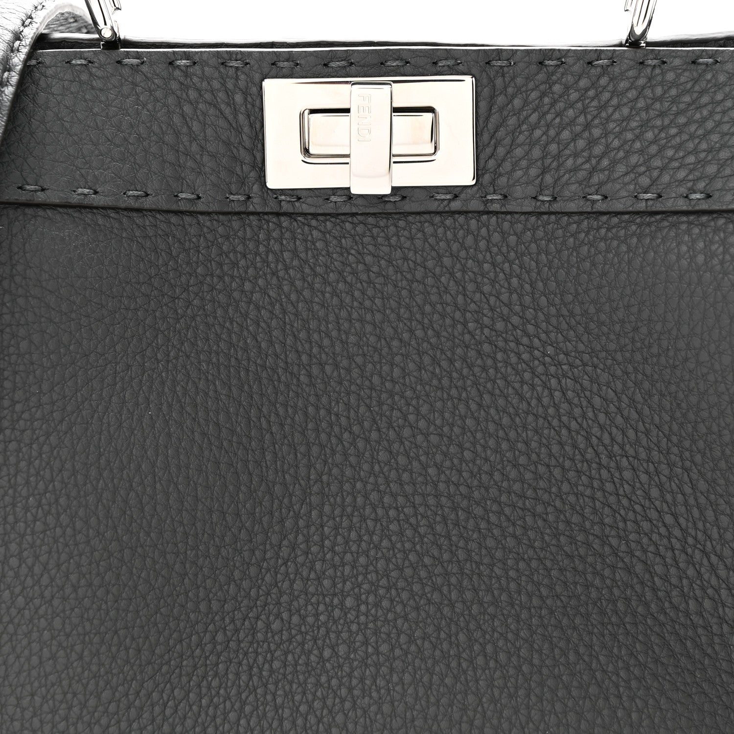 Fendi Cuoio Romano Selleria Chamois Small Peekaboo I SEE U Satchel Asfalto Camelia 7 of 9