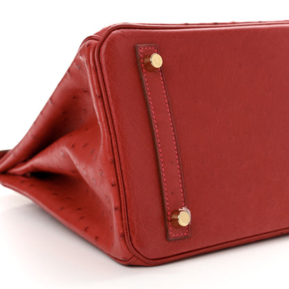 Hermes Ostrich Birkin 30 Rouge Vif 9 of 11