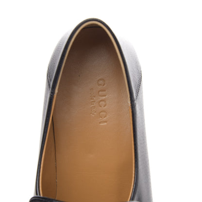 Gucci Goatskin Womens Horsebit Mid-Heel Loafers 37 Black 6 of 9