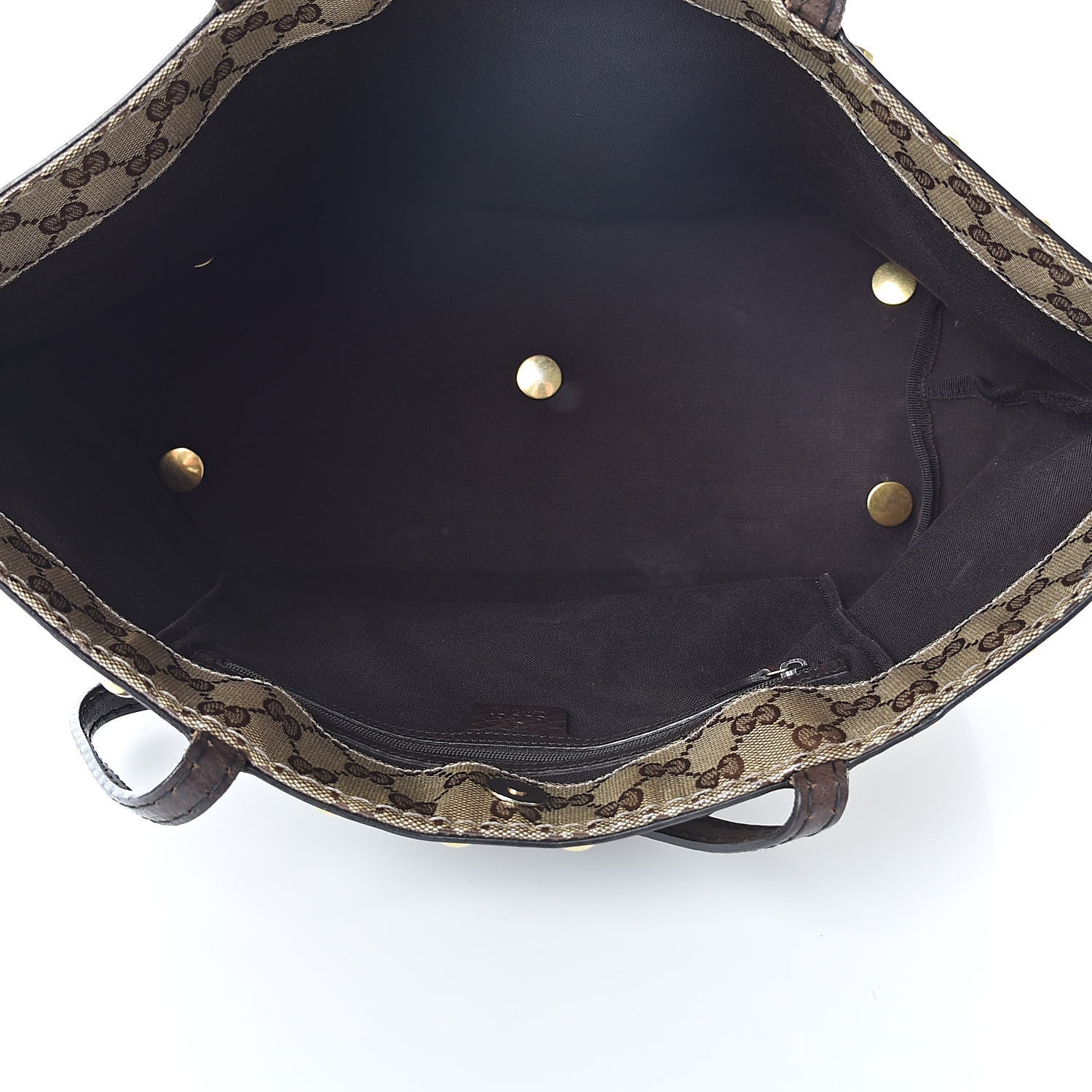 Gucci Crystal Monogram Medium Babouska Shopping Tote Dark Brown 5 of 15