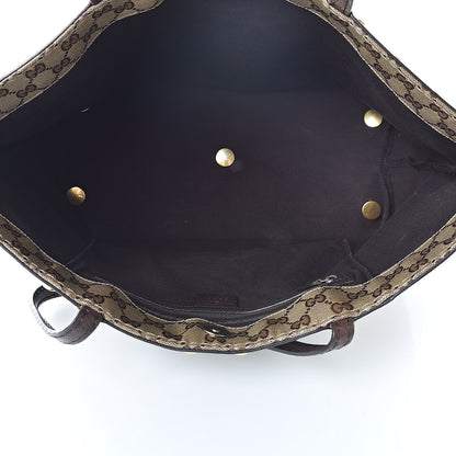 Gucci Crystal Monogram Medium Babouska Shopping Tote Dark Brown 5 of 15